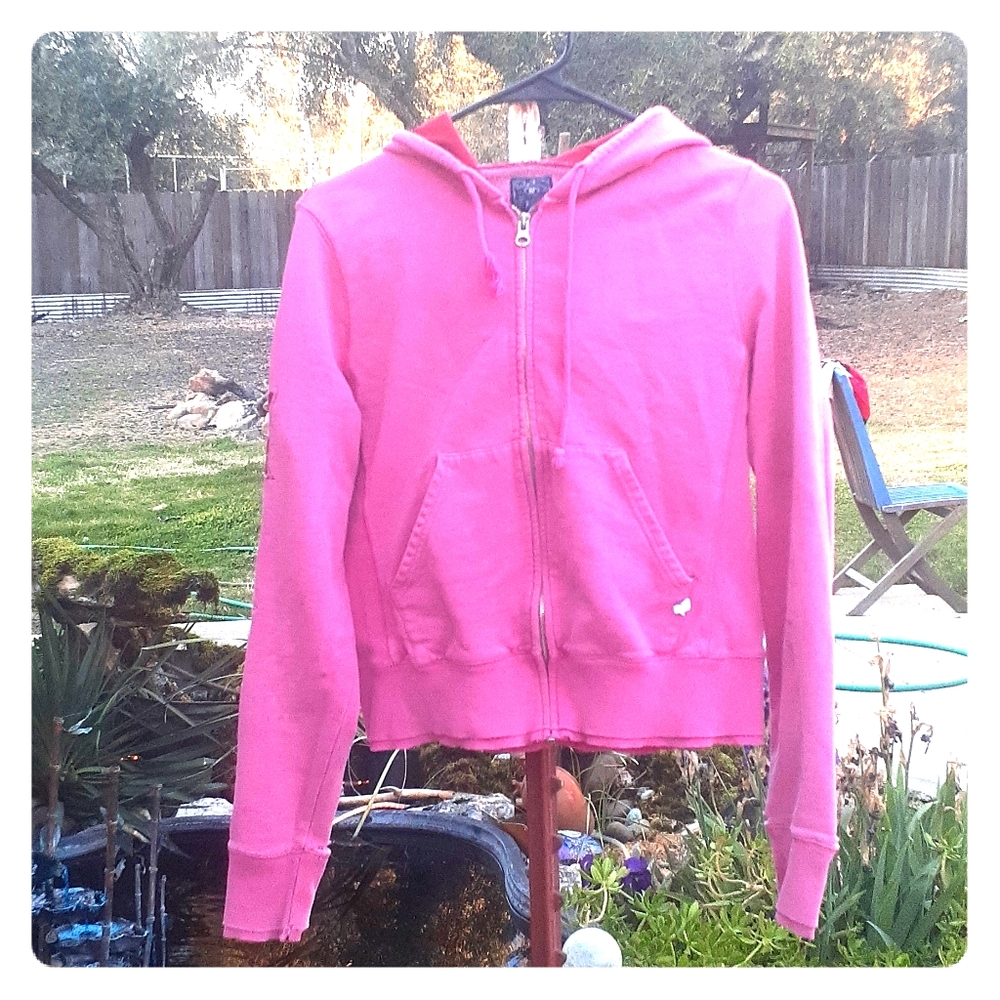 Distressed Lucky Brand Zip Up Hoodie
